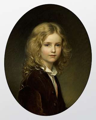 ヨーゼフ・ノイゲバウアー《リヒテンシュタイン侯フランツ1世、8歳の肖像》