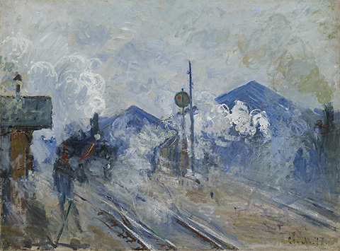 クロード・モネ《サン=ラザール駅の線路》1877年 油彩/カンヴァス