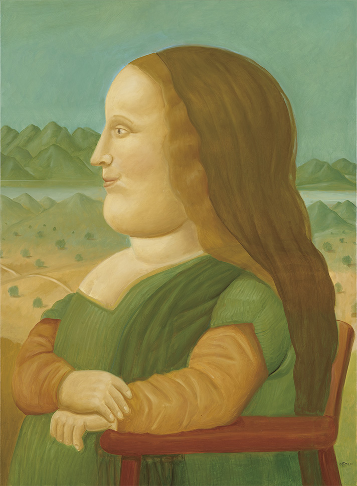 フェルナンド・ボテロ《モナ・リザの横顔》　2020年　油彩／カンヴァス　136 x 100 cm