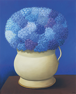 フェルナンド・ボテロ《青の花》（3点組）<br>
2006年　油彩／カンヴァス　199x161cm