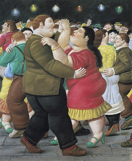 フェルナンド・ボテロ《踊る人たち》
2002年　パステル／紙　142x118cm