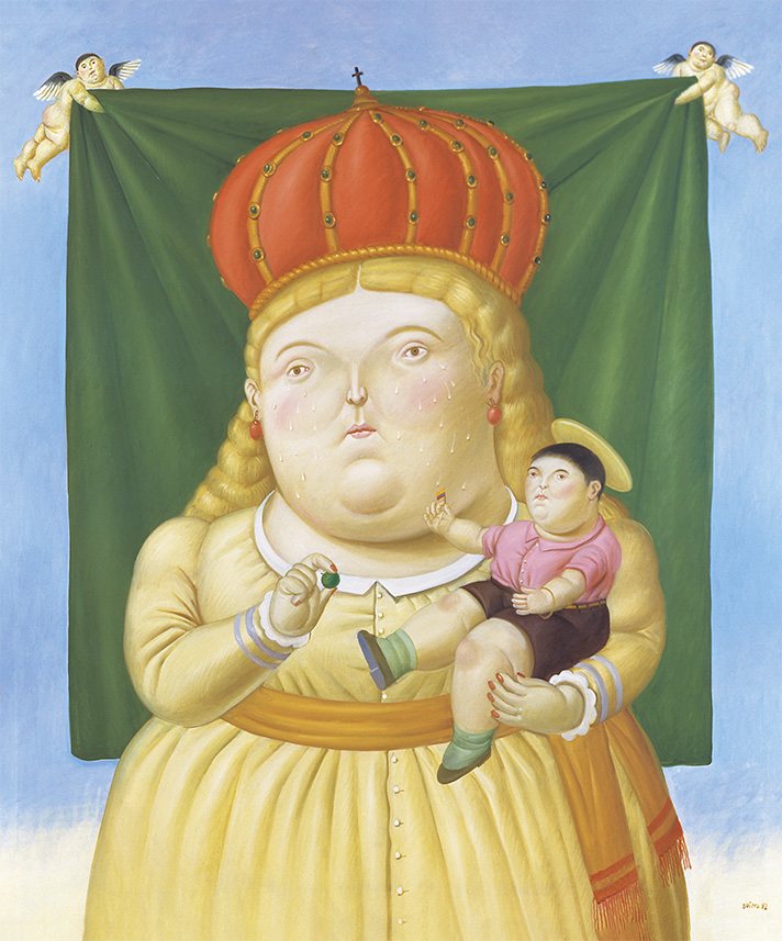 フェルナンド・ボテロ《コロンビアの聖母》　1992年　油彩／カンヴァス　230 x 192 cm