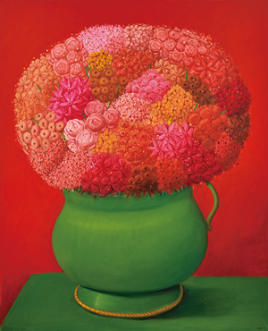 フェルナンド・ボテロ《赤の花》（3点組）
2006年　油彩／カンヴァス　199x161cm