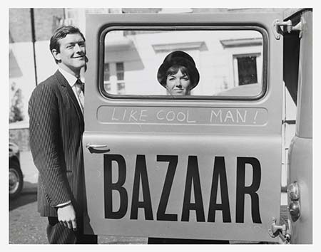 マリー・クワントと、夫でビジネスパートナーのアレキサンダー・プランケット・グリーン 1960年