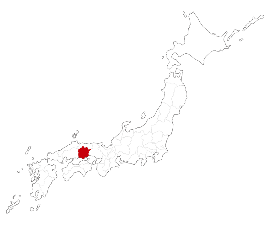 日本地図(岡山県)