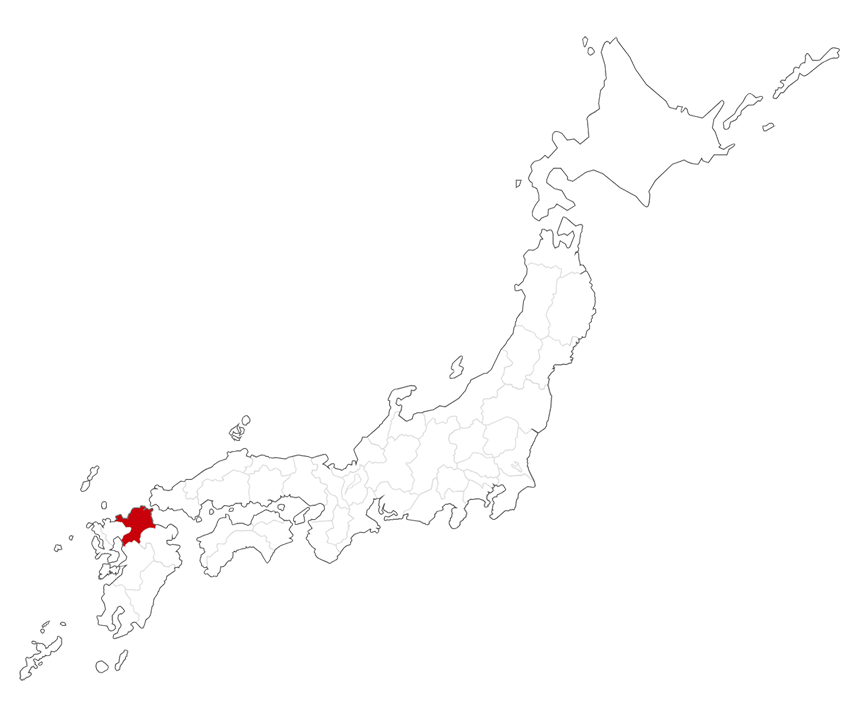 日本地図（福岡県）