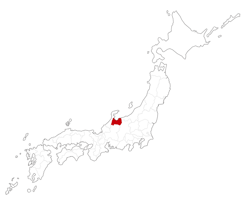 日本地図(富山県)