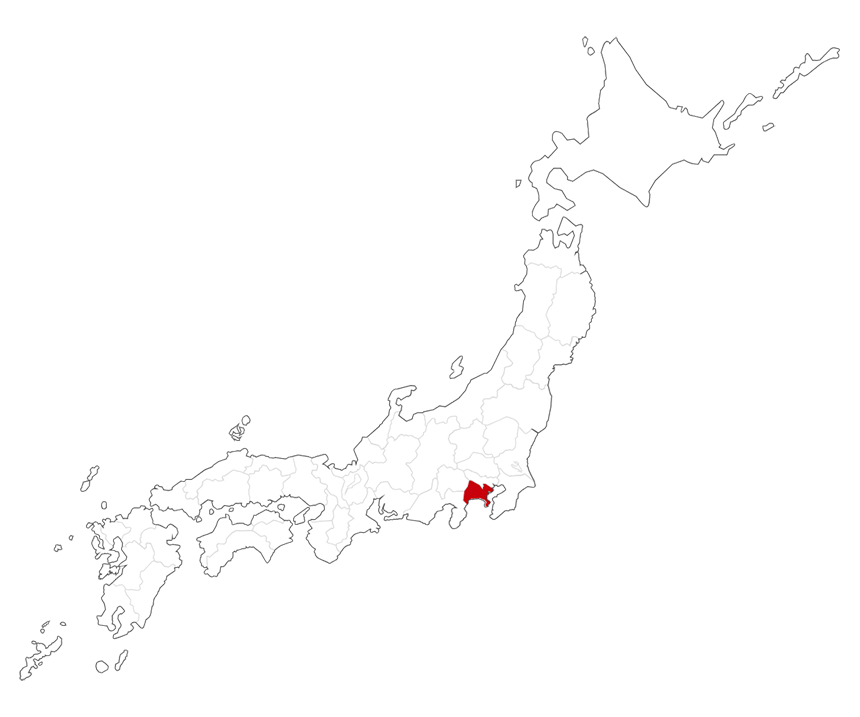 日本地図(神奈川県)