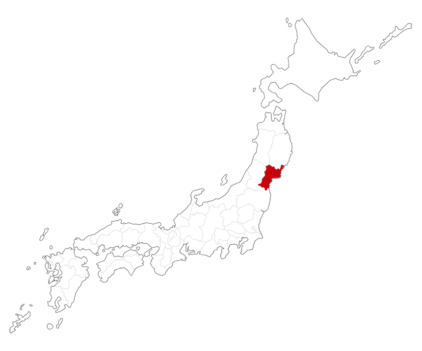 日本地図(宮城県)