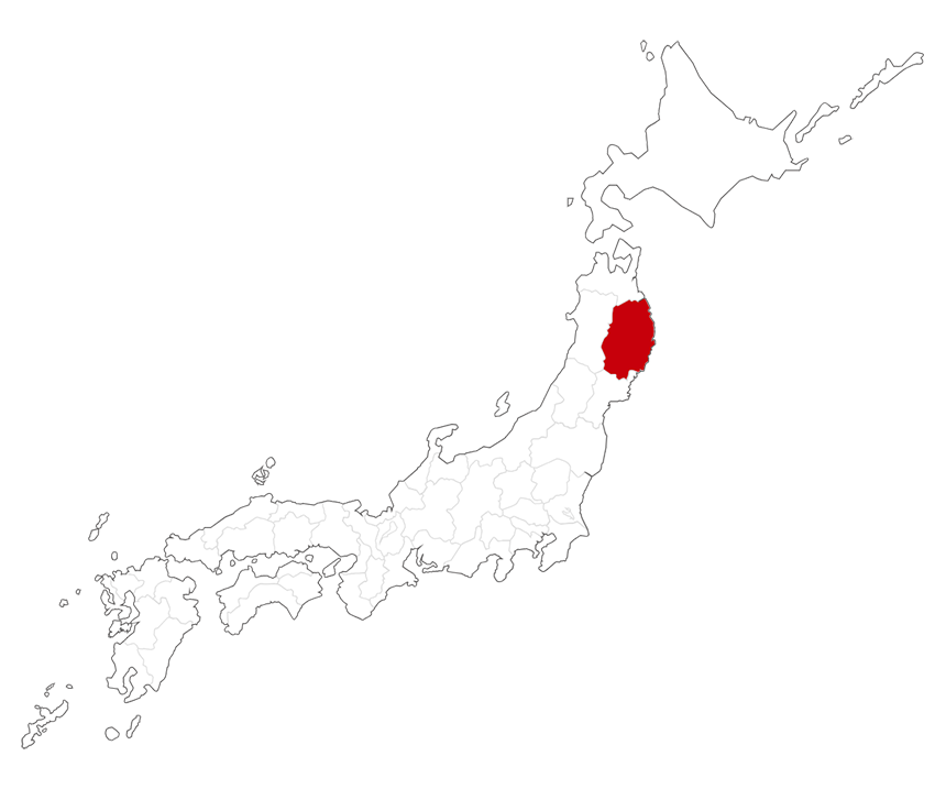 日本地図(岩手県)