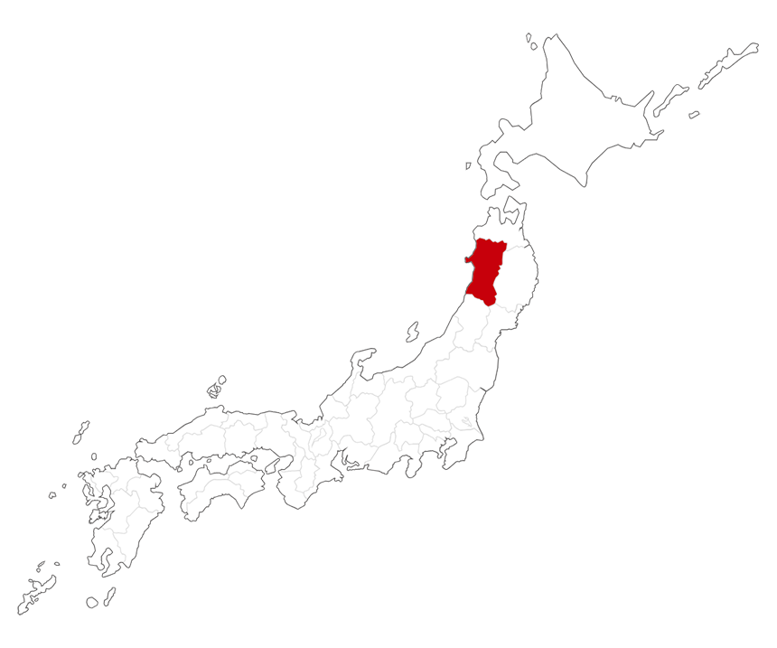 日本地図(秋田県)