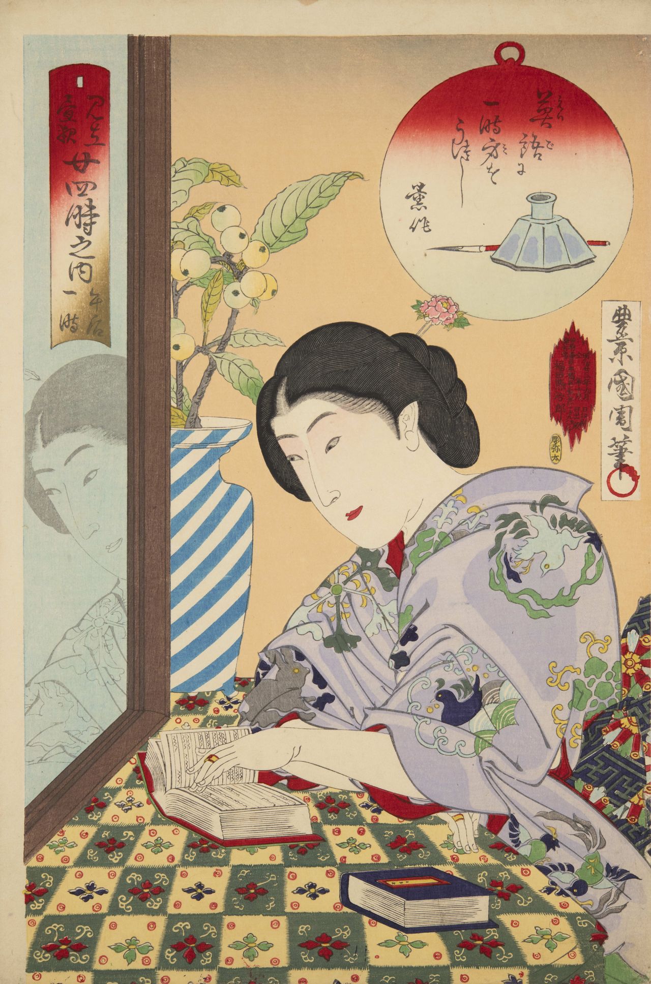 浮世絵、當勢三十二想(夢を見た想）豊原国周画 版画